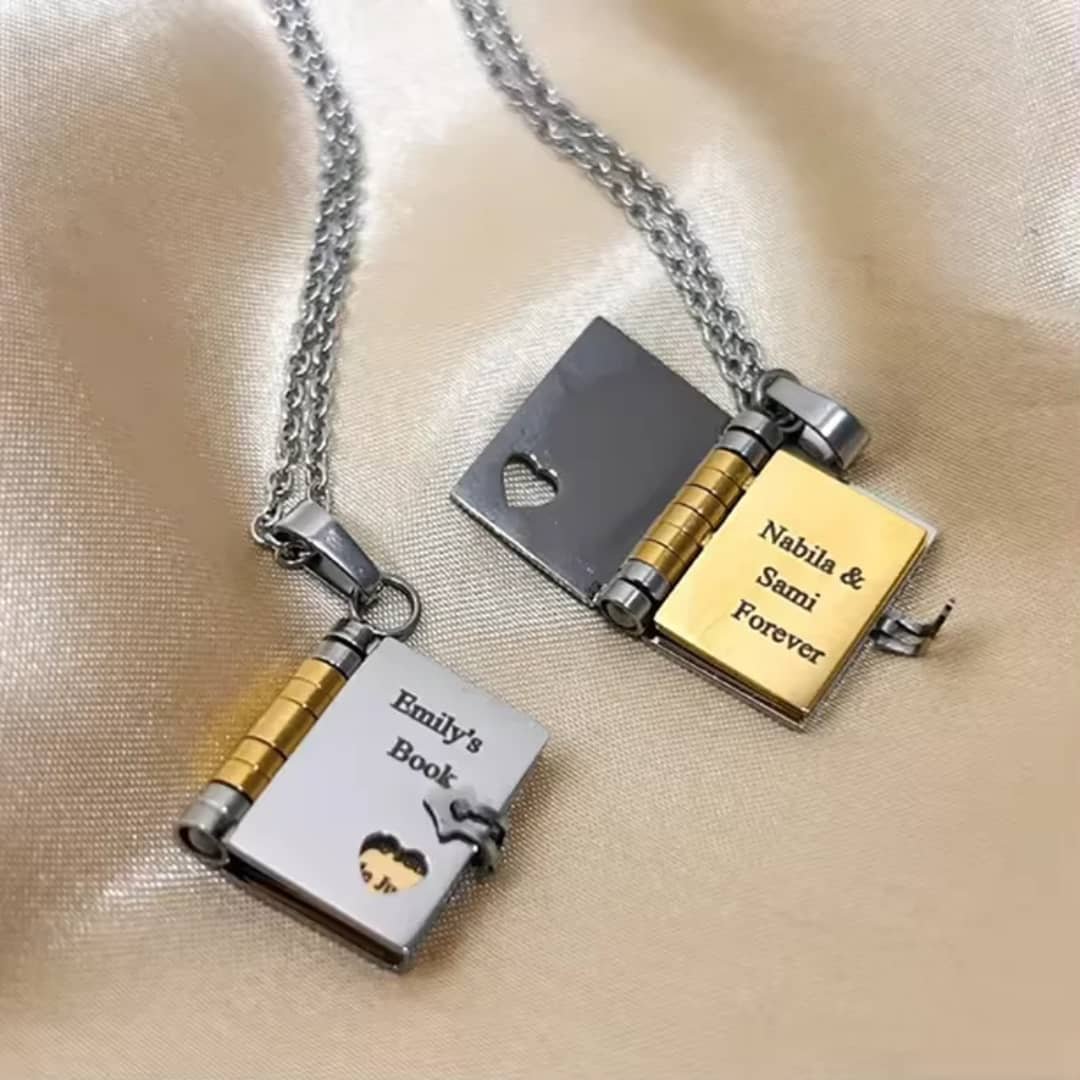 The Little Note Book Pendant Necklace